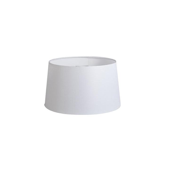 Linnen lampenkap wit rond schuin 35/30/20, Huis en Inrichting, Lampen | Lampenkappen, Wit, Nieuw, Rond, Verzenden