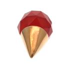 Gouden vintage kegel hanger met carneool (gouden hanger), Ophalen of Verzenden, Gebruikt, Goud, Overige merken