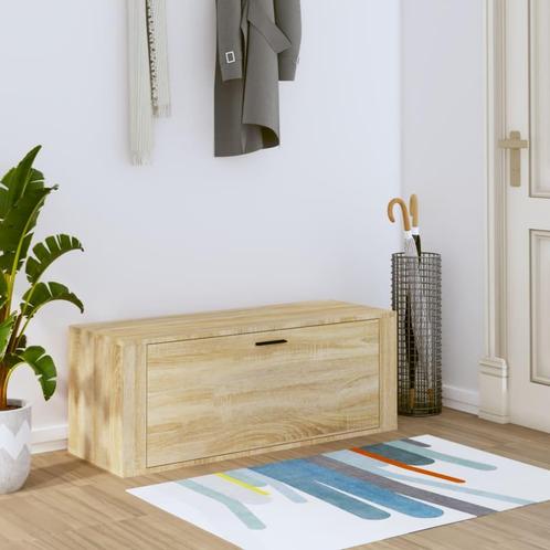 vidaXL Wandschoenenkast 100x35x38 cm bewerkt hout sonoma, Huis en Inrichting, Kasten | Schoenenrekken, Nieuw, Verzenden