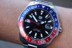 Horloge Tag Heuer Aquaracer GMT Pepsi 07/2025 Full set,, Staal, Staal, Polshorloge, Nieuw