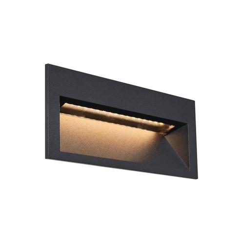 Moderne inbouw wandlamp zwart 16cm incl. LED IP65 - Mert, Tuin en Terras, Buitenverlichting, Nieuw