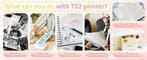Mini fotoprinter zwartwit labelprinter labelmaker witgroen, Hobby en Vrije tijd, Knutselen, Ophalen of Verzenden, Nieuw
