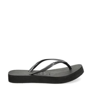Havaianas Slim Flatform slippers voor dames in het Zwart beschikbaar voor biedingen