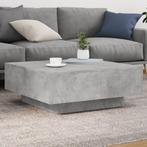vidaXL Salontafel 80x80x31 cm spaanplaat betongrijs, 50 tot 100 cm, Verzenden, Nieuw, 50 tot 100 cm