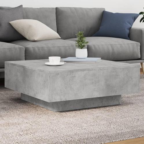 vidaXL Salontafel 80x80x31 cm spaanplaat betongrijs, Huis en Inrichting, Tafels | Salontafels, 50 tot 100 cm, Nieuw, Overige houtsoorten