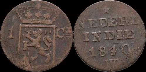 Nederlands India 1 cent 1840w koper, Postzegels en Munten, Munten | Amerika, Verzenden