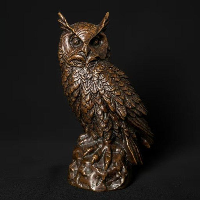 Beeld, Uil - 20 cm - Brons, Antiek en Kunst, Curiosa en Brocante