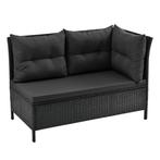 Loungeset Manacor - Zwart - Incl. Kussens, Tuin en Terras, Tuinsets en Loungesets, Verzenden, Nieuw