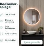 2dekans | Beloura Badkamerspiegel met Verlichting - Ronde, Huis en Inrichting, Ophalen of Verzenden, Zo goed als nieuw