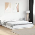 vidaXL Bedframe bewerkt hout wit 150x200 cm, Verzenden, Wit, Overige maten, 200 cm