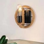 Retro industriële wandlamp henneptouw ijzer, Verzenden, Nieuw
