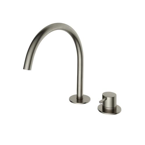 Wastafelmengkraan Hotbath Cobber 2 Gats Geborsteld Nikkel, Doe-het-zelf en Verbouw, Sanitair, Kraan, Nieuw, Ophalen of Verzenden