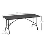 TRUUSK Buitentafel, Tuintafel, Voor 6 Personen, Opklapbaar,, Verzenden, Nieuw