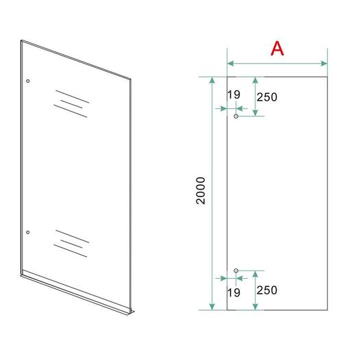 Glasplaat Wiesbaden Less 90x200 cm 8 mm Nano Helder Glas, Doe-het-zelf en Verbouw, Sanitair, Ophalen of Verzenden