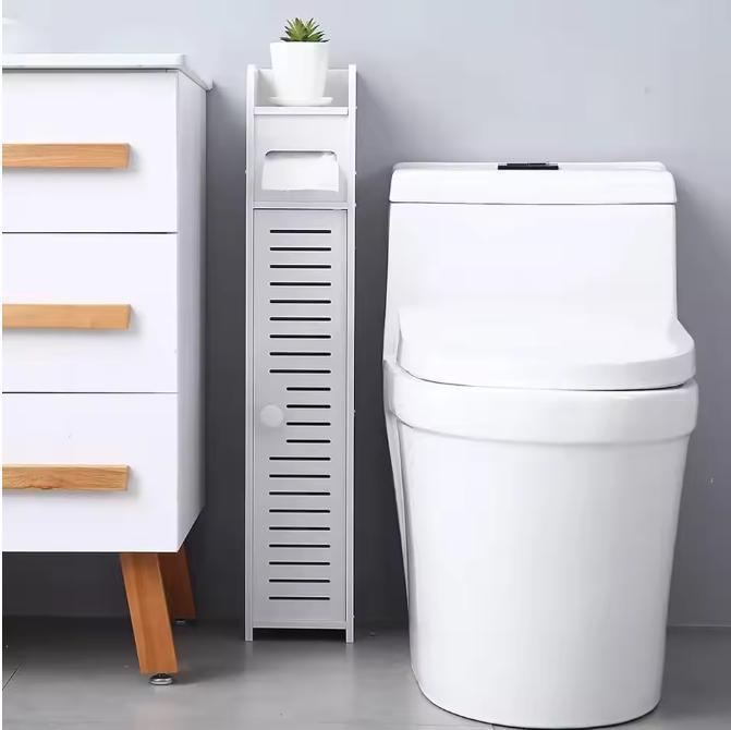 Slanke Hoge Badkamerkast – Witte Opbergkast met 4 Lagen, Huis en Inrichting, Badkamer | Badkamermeubels, Nieuw, Verzenden