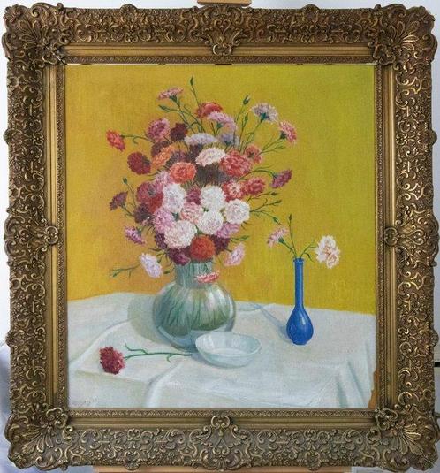 Henk Melgers (1899-1973) - Bloemstilleven met Anjers, Antiek en Kunst, Kunst | Schilderijen | Klassiek