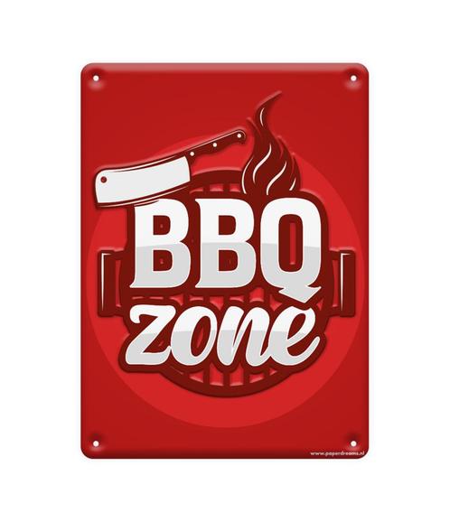 Metalen Bord Bbq Zone, Hobby en Vrije tijd, Feestartikelen, Nieuw, Verzenden