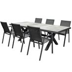New Valley New Delhi dining tuinset 224x103xH74 cm 7 delig, Tuin en Terras, Ophalen of Verzenden, Nieuw