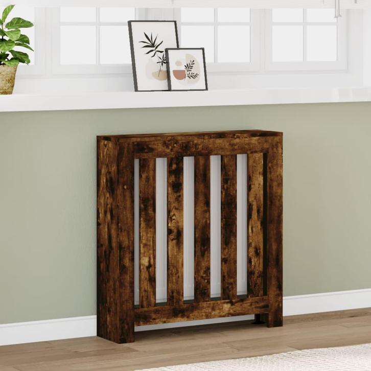 vidaXL Radiatorombouw 78x20x82 cm bewerkt hout gerookt, Doe-het-zelf en Verbouw, Verwarming en Radiatoren, Nieuw, Verzenden