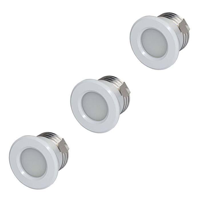 Set van 3 mini LED inbouwspots | 3 watt dimbaar | Dim to war, Huis en Inrichting, Lampen | Plafondlampen, Nieuw, Verzenden