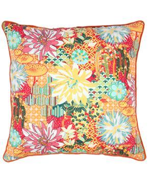 Luxe Sierkussen Sunny Flowers, Huis en Inrichting, Woonaccessoires | Kussens, Overige kleuren, Nieuw, Vierkant