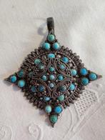 Turquoise - Zilver - Hanger