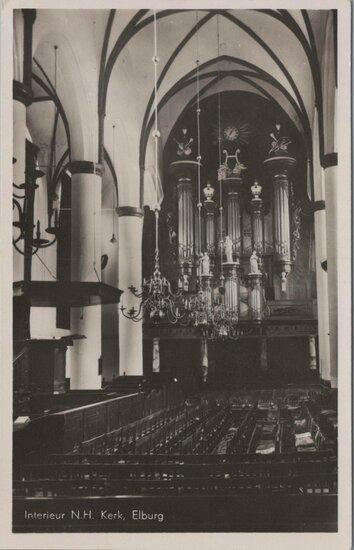 ELBURG - Interieur N.H. Kerk, Verzamelen, Ansichtkaarten | Nederland, Verzenden