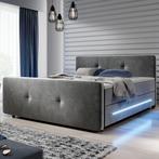 Boxspringbed Houston - 180 x 200 cm - Grijs, Huis en Inrichting, Slaapkamer | Boxsprings, Verzenden, Nieuw