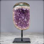 Natural Deep Purple Amethyst Doof op het podium, Uruguay-, Antiek en Kunst