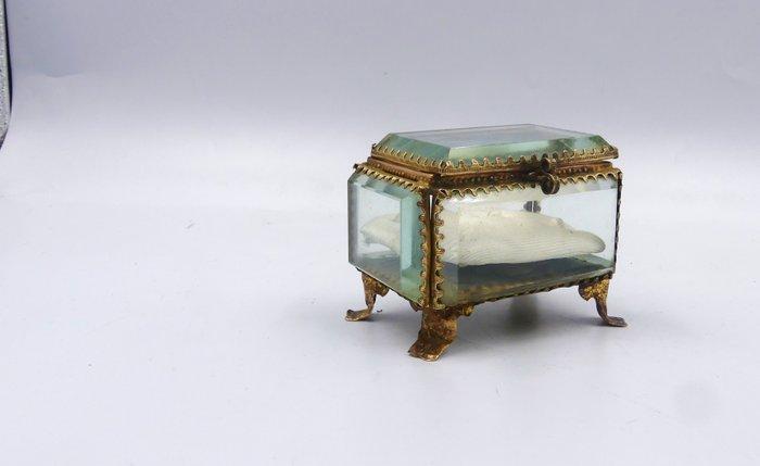 Sieradendoos - Napoleon III, Messing, Glas, Antiek en Kunst, Antiek | Overige Antiek