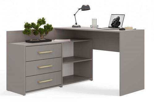 Hoekbureau klei met lades Klei (Kantoor), Huis en Inrichting, Bureaus, Nieuw, Verzenden