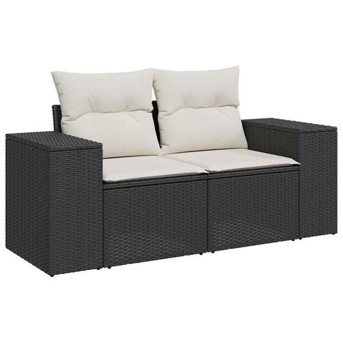 Tuinbank Poly Rattan - OP=OP! Zwart, incl. Kussens, Tuin en Terras, Tuinbanken, Nieuw, Kunststof, Ophalen of Verzenden