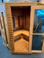 Infrarood sauna (12 langstralers) red cedar 1 - 3 persoons, Sport en Fitness, Sauna, Complete sauna, Infrarood, Zo goed als nieuw