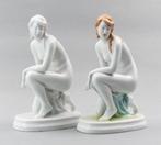 Zsolnay - Elek Lux - sculptuur, Naked girls with scarf -