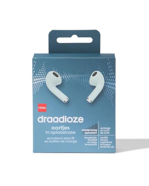 HEMA Draadloze oortjes in oplaadcase mint, Computers en Software, Overige Computers en Software, Nieuw, Verzenden