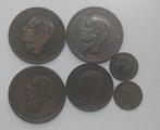 Griekenland. George I. Lot of 6 coins: various Lepta, Postzegels en Munten, Munten | Europa | Niet-Euromunten