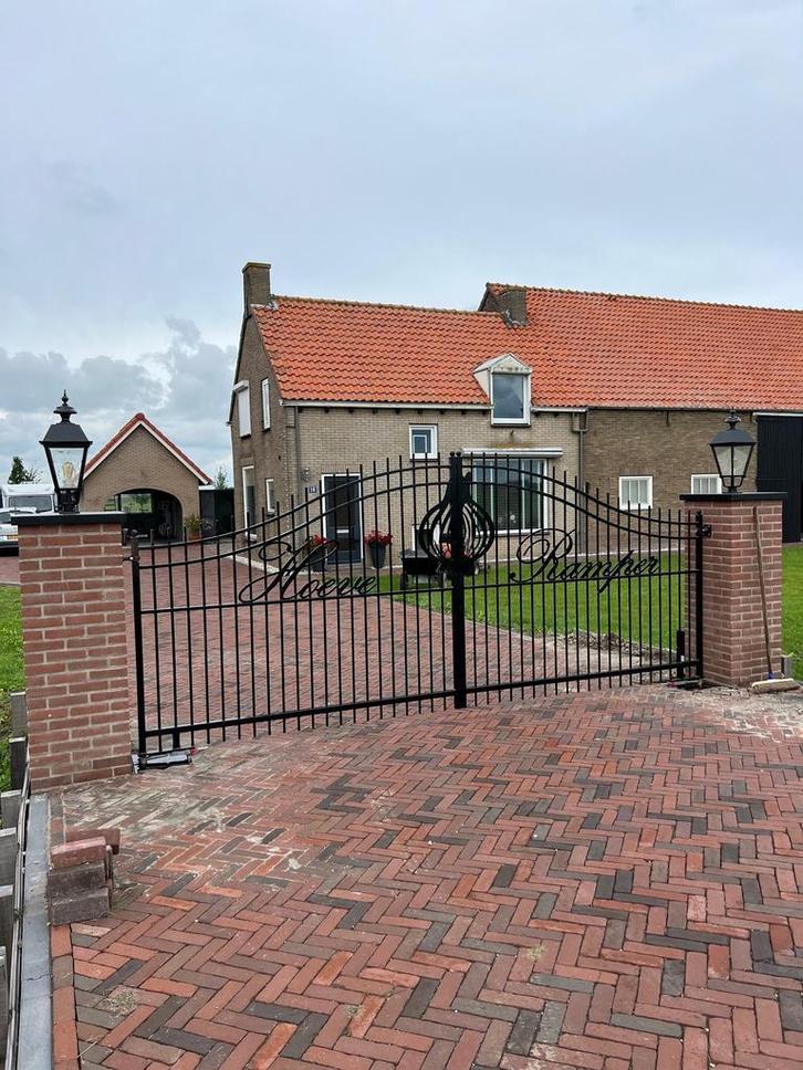 Draaipoorten,Tuinpoort,Tuinhek, Schuifpoort gemaakt op maat., Tuin en Terras, Tuinpoorten, Nieuw, IJzer, Draaipoort, 150 tot 200 cm