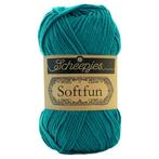 Scheepjes Softfun - 2604 blauw/groen - Katoen/Acryl Garen, Hobby en Vrije tijd, Breien en Haken, Ophalen of Verzenden, Nieuw