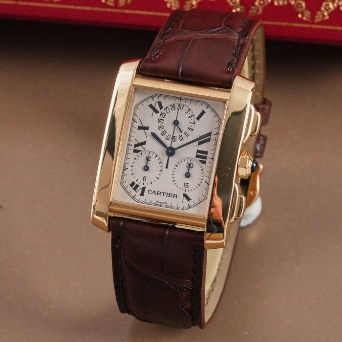 Cartier - Tank Francaise Chronoflex 18k Yellow Gold -, Sieraden, Tassen en Uiterlijk, Horloges | Heren