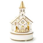 Houten kerstfiguur | Kerk met treintje | Lumineo, Diversen, Kerst, Verzenden, Nieuw