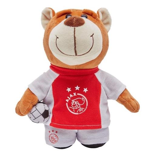 Kingdo AJAX Knuffel Beer met Bal 25 cm, Sport en Fitness, Voetbal, Nieuw, Verzenden