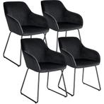 Eetkamerstoel Jeane, fluweellook, sledeonderstel - Fluweello, Huis en Inrichting, Stoelen, Verzenden, Nieuw