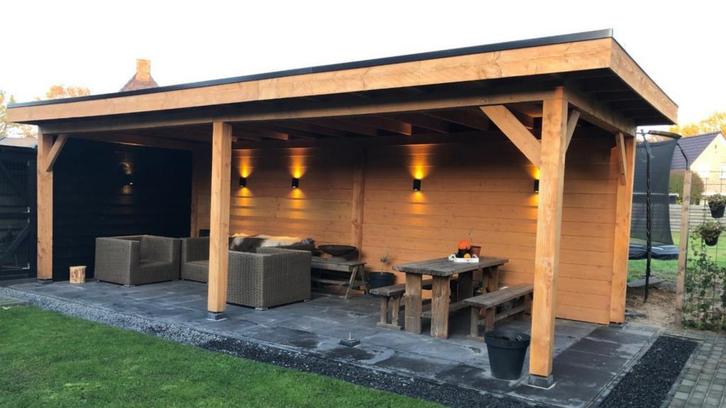 ALL-IN DEAL- Plat dak overkapping 8x3m voor maar €4447!, Tuin en Terras, Overkappingen, Veranda, Nieuw, Ophalen of Verzenden