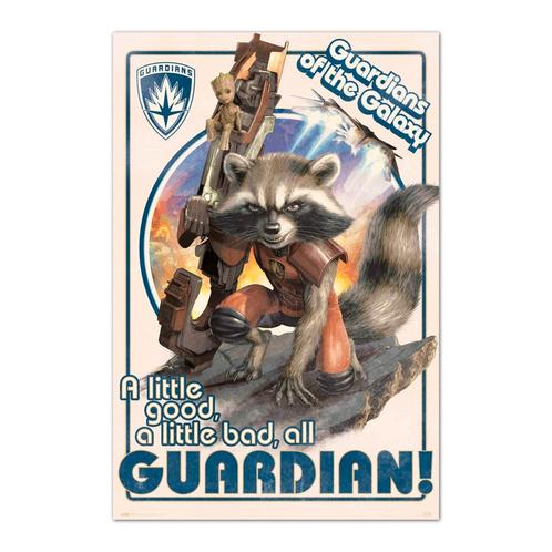 Poster Marvel Guardians of the Galaxy Rocket & Baby Groot, Verzamelen, Posters, Nieuw, A1 t/m A3, Verzenden