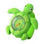 Fako® - Kinderhorloge - Slap On Mini - Schildpad - Groen, Nieuw, Verzenden