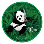 China. 10 Yuan 2014 1oz Chinese Panda Smoking Cannabis Cyber