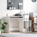 vidaXL Bureau met Opbergruimte Wit 120,5 x 44 x 88,5 cm, Verzenden, Nieuw