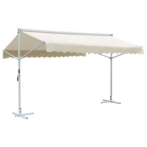 vidaXL Luifel vrijstaand 4x3 m crème, Tuin en Terras, Zonneschermen, Nieuw, Verzenden