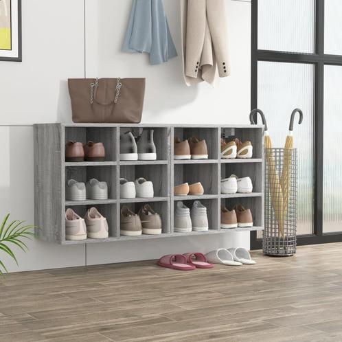 vidaXL Schoenenkasten 2 st 52,5x30x50 cm grijs sonoma, Huis en Inrichting, Kasten | Overige, Nieuw, Verzenden