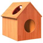 vidaXL Kattenhuis 41x50x50 cm massief grenenhout wasbruin, Dieren en Toebehoren, Verzenden, Nieuw